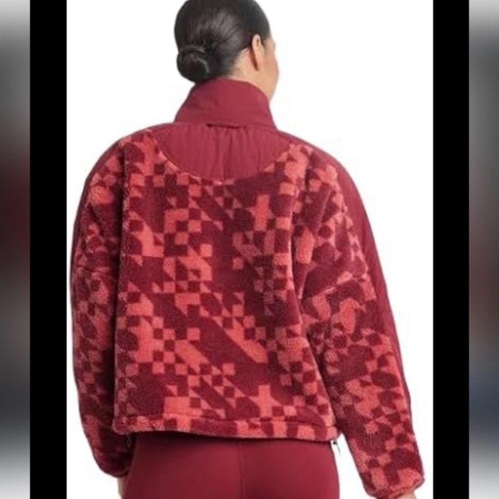 JoyLab Women's Red Patterned Jacket - Picture 2 of 3